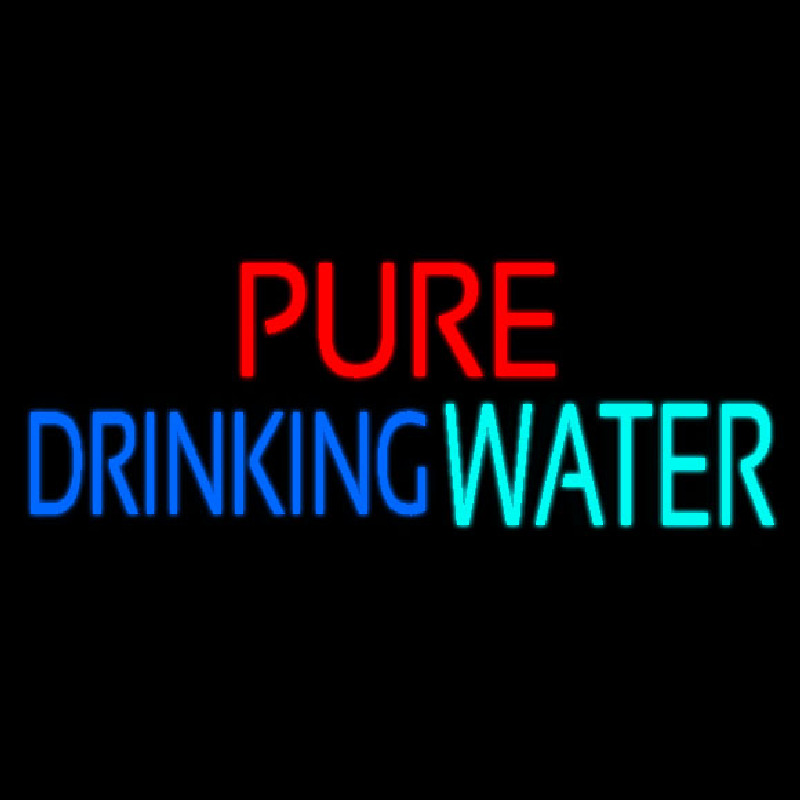 Pure Drinking Water Neon Sign