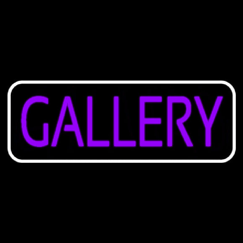 Purle Gallery With Border Neon Sign