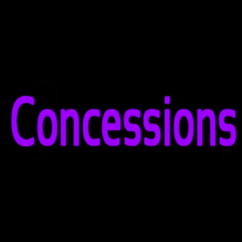 Purple Concessions Neon Sign