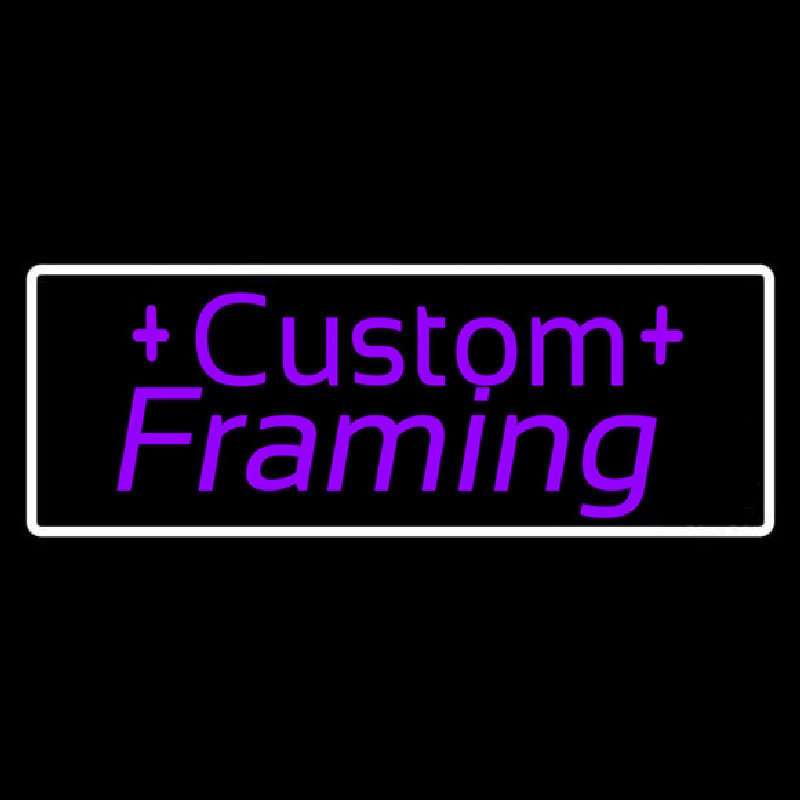 Purple Custom Framing Neon Sign