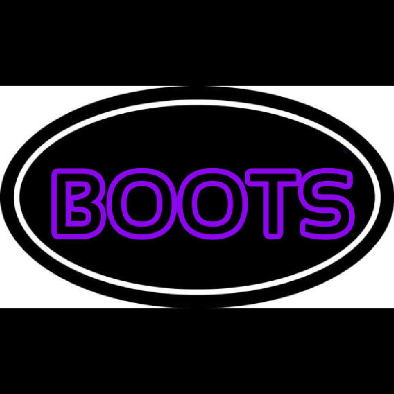 Purple Double Stroke Boots Neon Sign