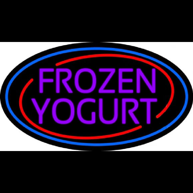 Purple Frozen Yogurt Neon Sign