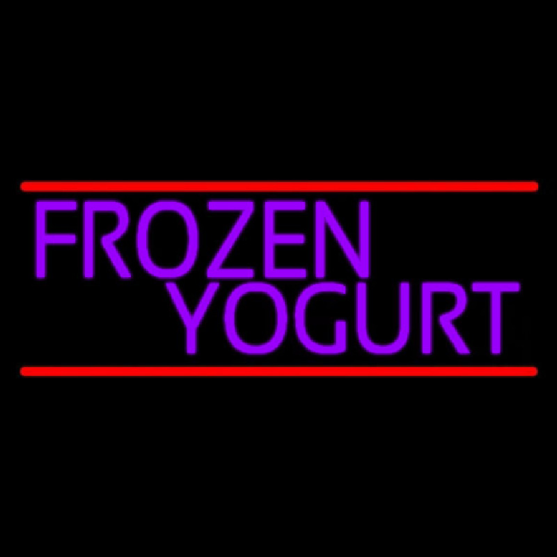 Purple Frozen Yogurt Neon Sign