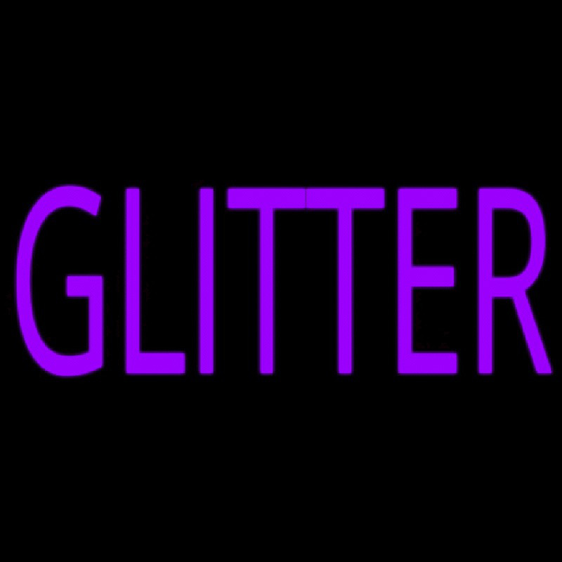 Purple Glitter Neon Sign