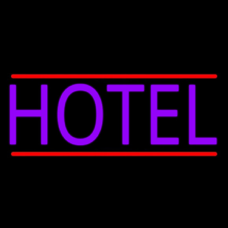 Purple Hotel Neon Sign