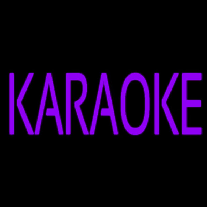 Purple Karaoke Block 1 Neon Sign