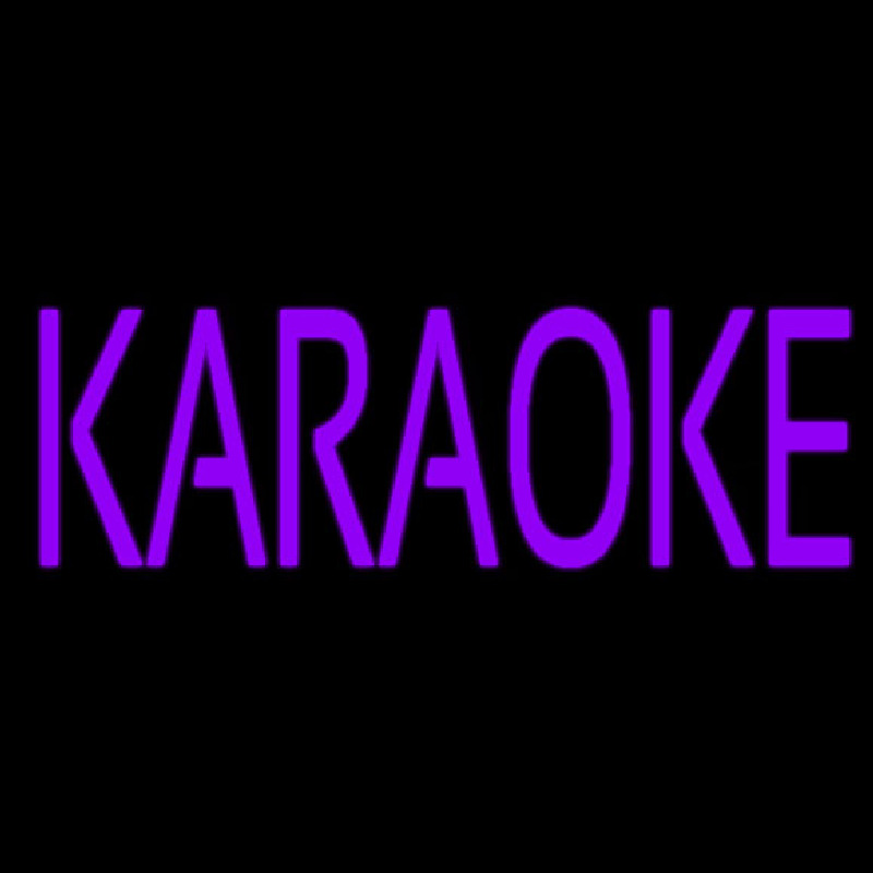 Purple Karaoke Block 1 Neon Sign
