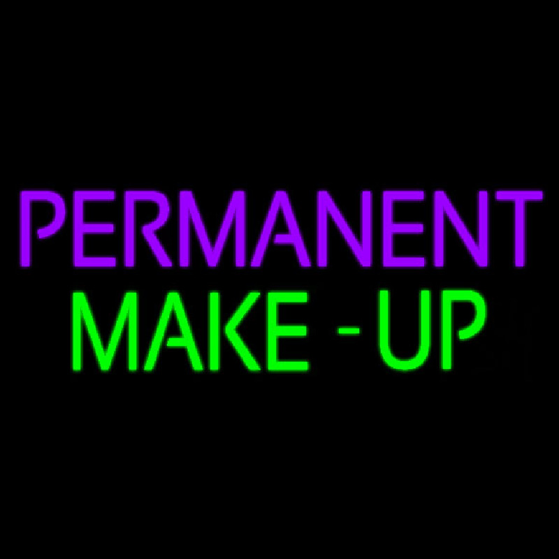 Purple Permanent Green Make Up Neon Sign