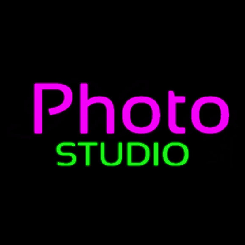 Purple Photo Green Studio Neon Sign