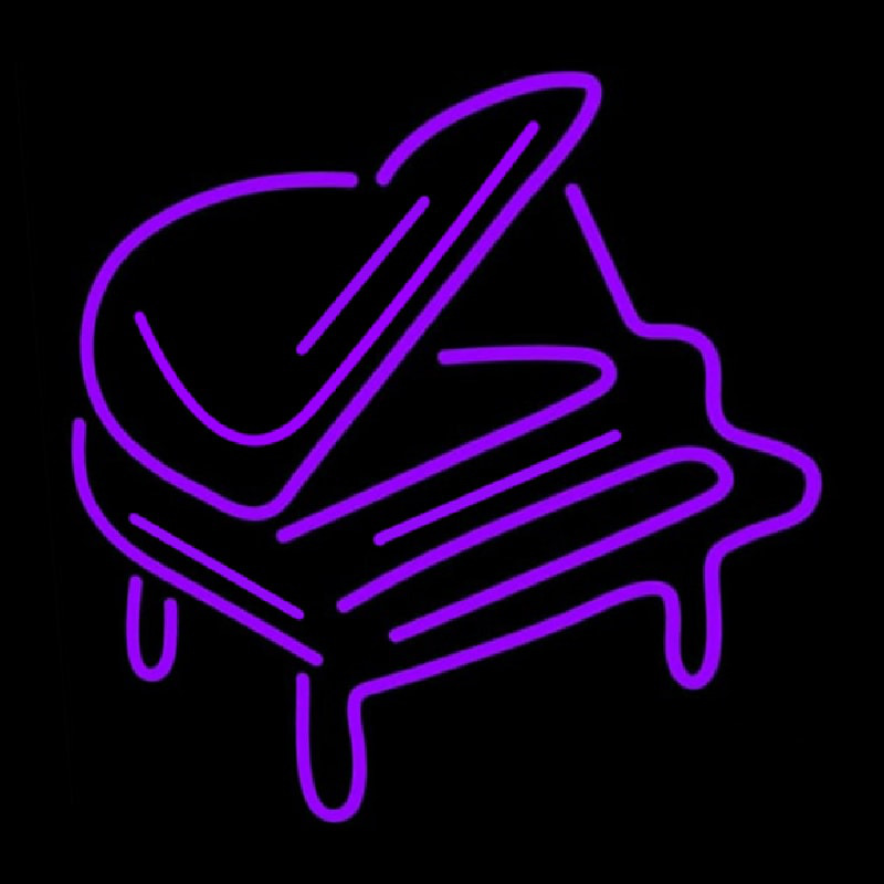 Purple Piano Neon Sign