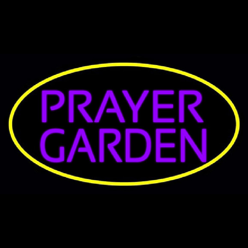 Purple Prayer Garden Neon Sign