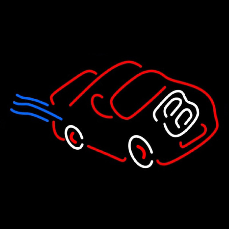 Racing Red Car Neon Sign