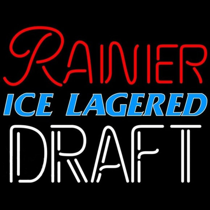 Rainier Ice Lagered Draft Beer Sign Neon Sign