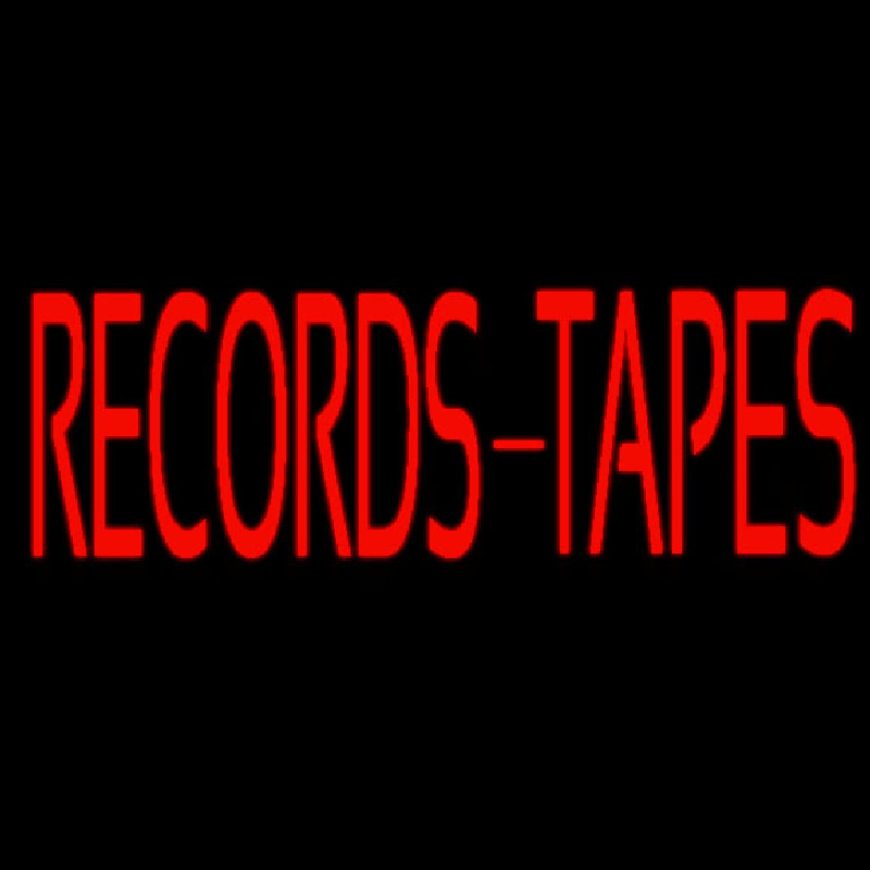 Records Tapes Neon Sign