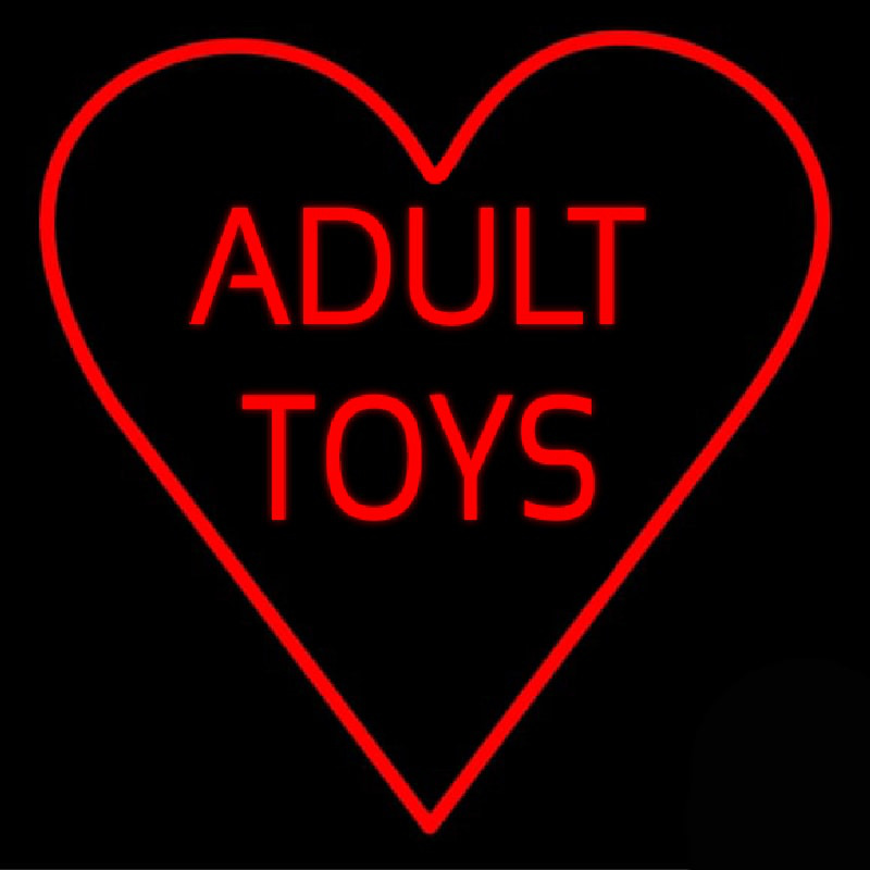 Red Adult Toys Heart Neon Sign
