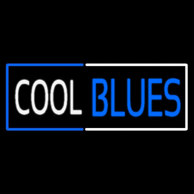 Red And Blue Border Cool Blues Neon Sign