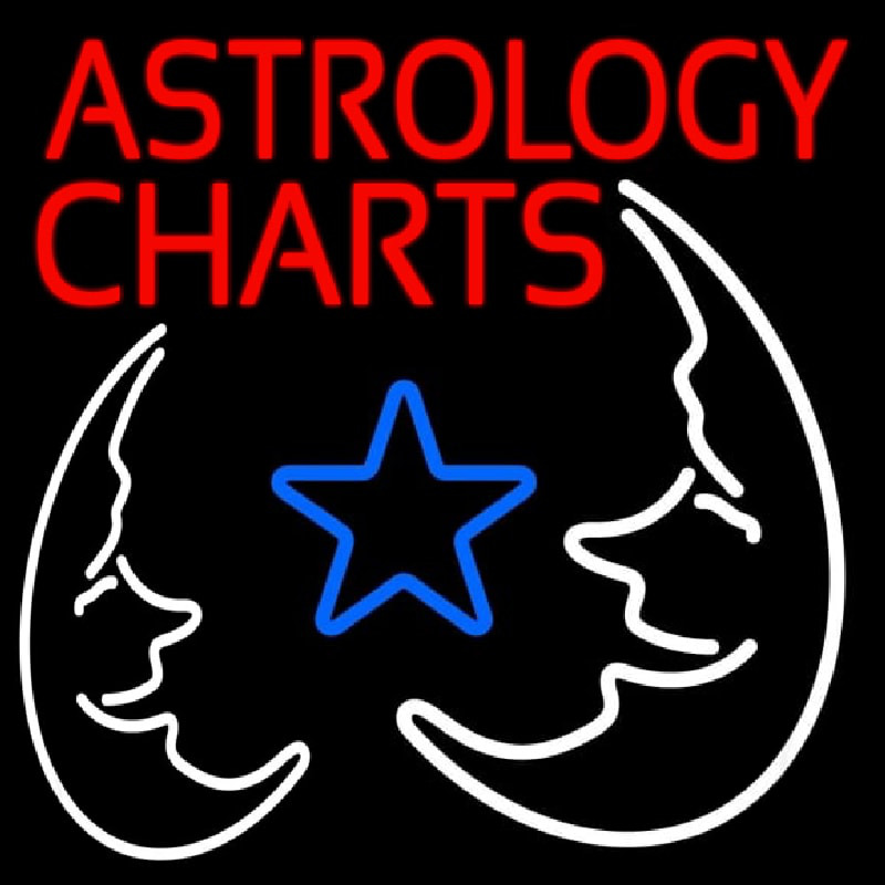 Red Astrology Charts Neon Sign