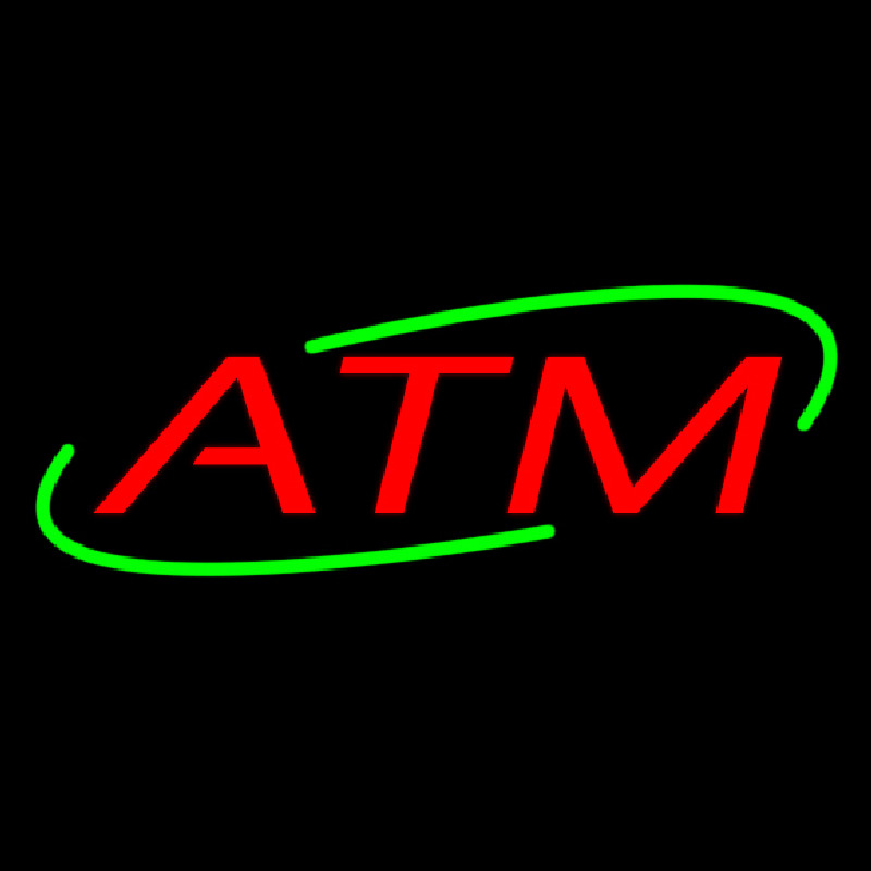 Red Atm Neon Sign