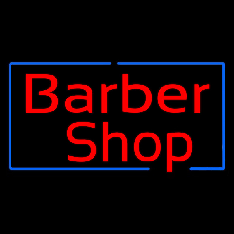 Red Barber Shop Border Neon Sign