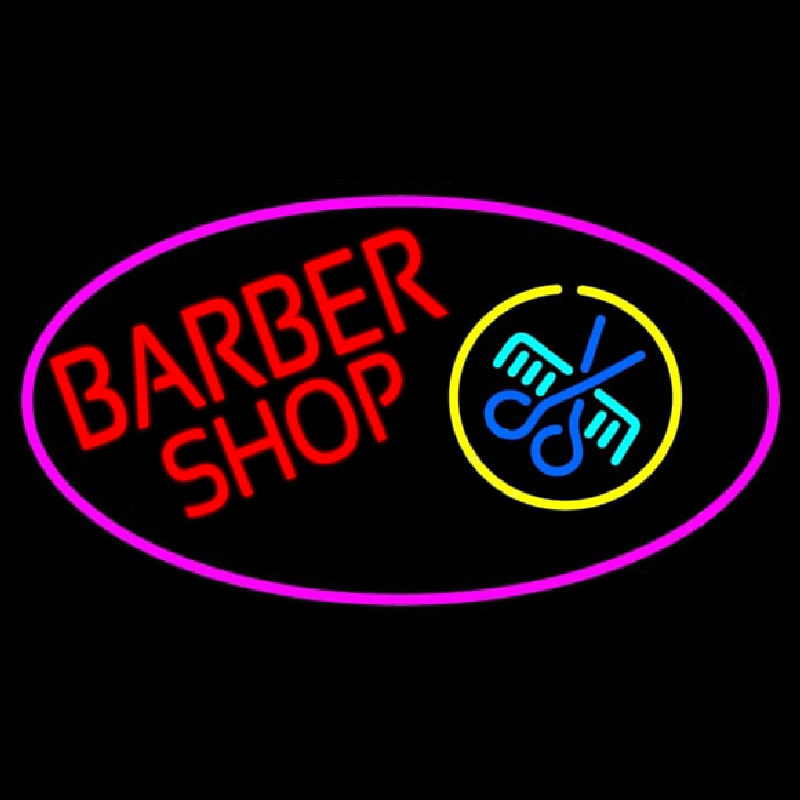 Red Barber Shop Neon Sign