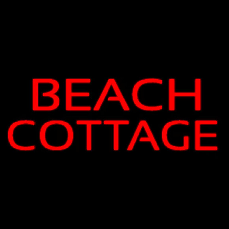 Red Beach Cottage Neon Sign