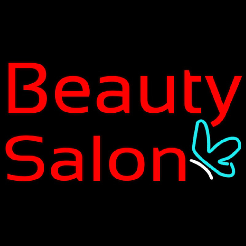 Red Beauty Salon Logo Neon Sign