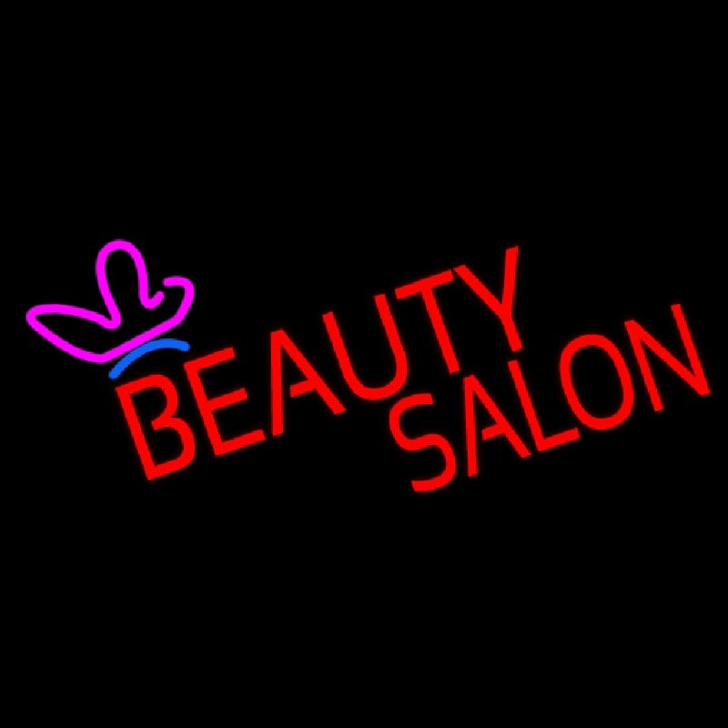 Red Beauty Salon Logo Neon Sign