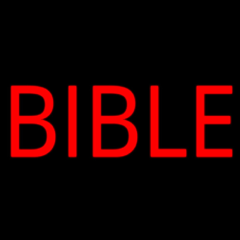 Red Bible Block Neon Sign