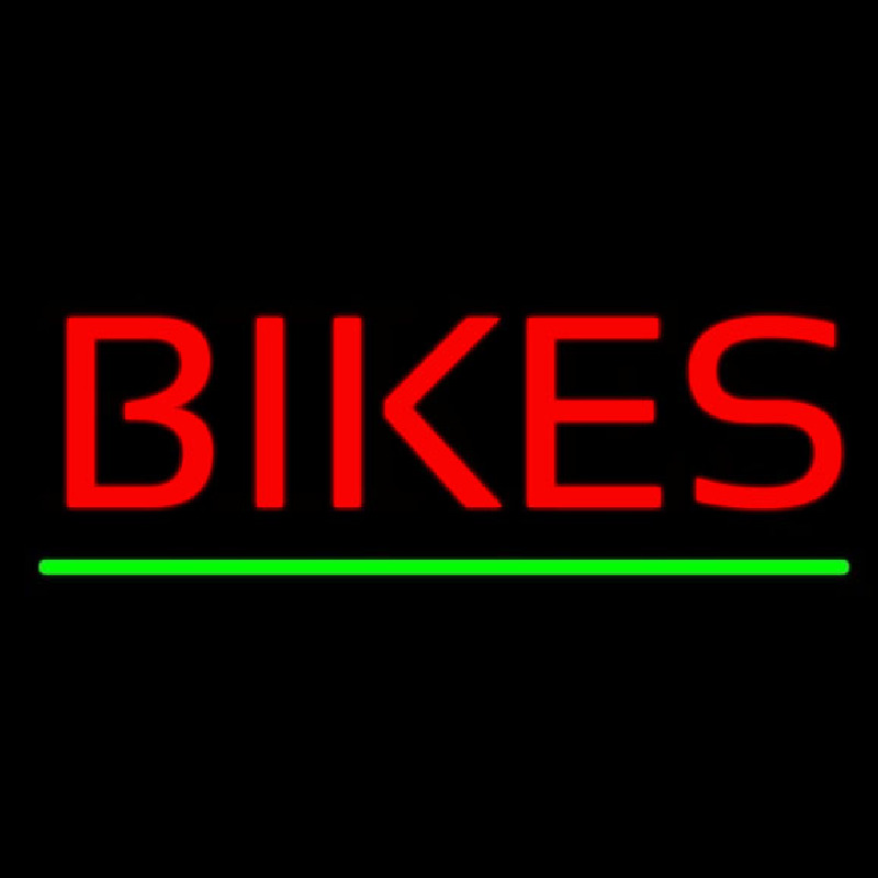 Red Bikes With Lines Neon Sign