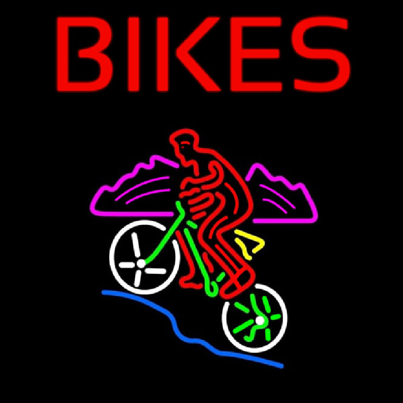 Red Bikes With Logo Neon Sign