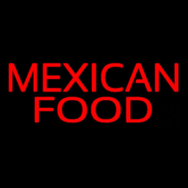 Red Bold Me ican Food Neon Sign