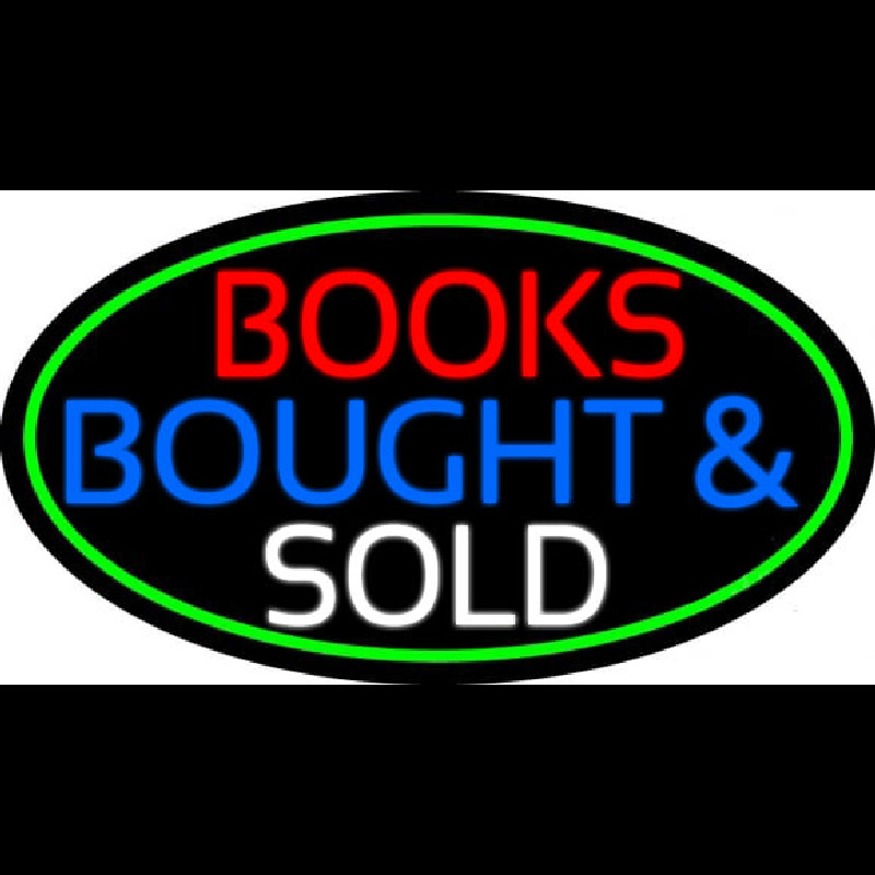 Red Books Bought And Sold Neon Sign