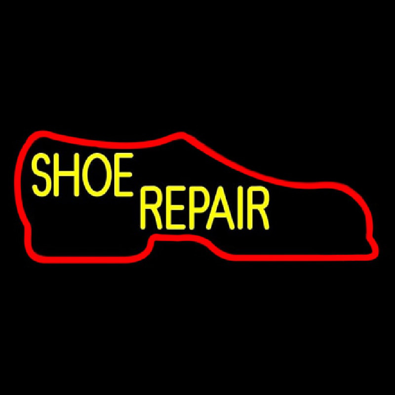 Red Boot Shoe Repair Neon Sign