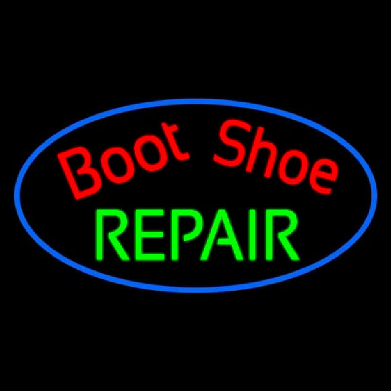 Red Boot Shoe Repair Neon Sign