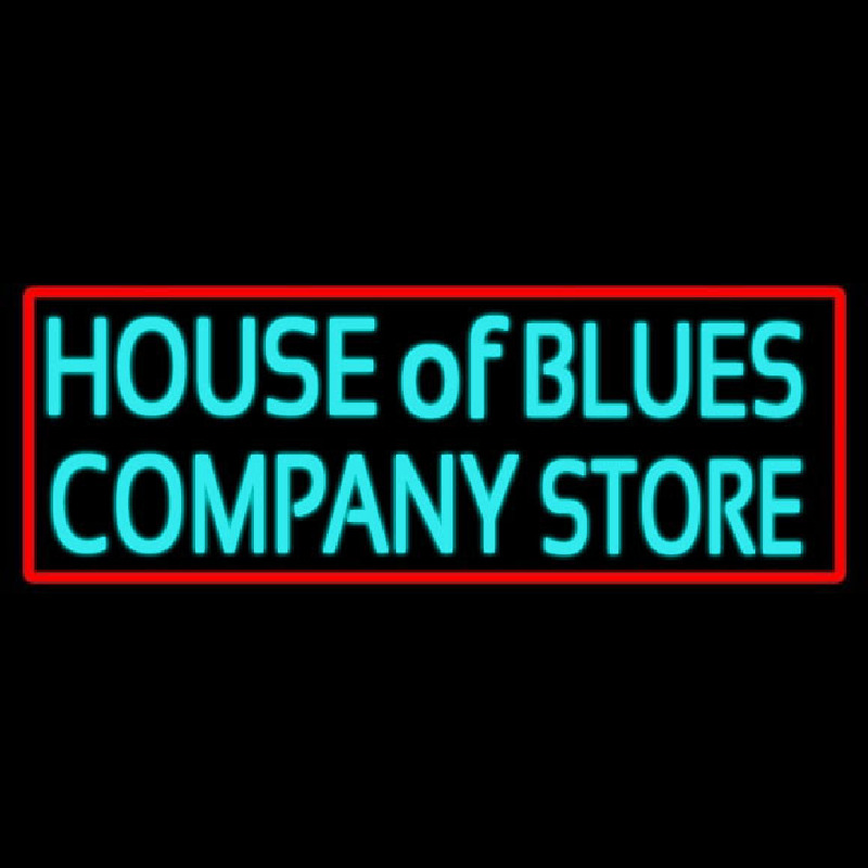 Red Border House Of Blues Company Store Neon Sign