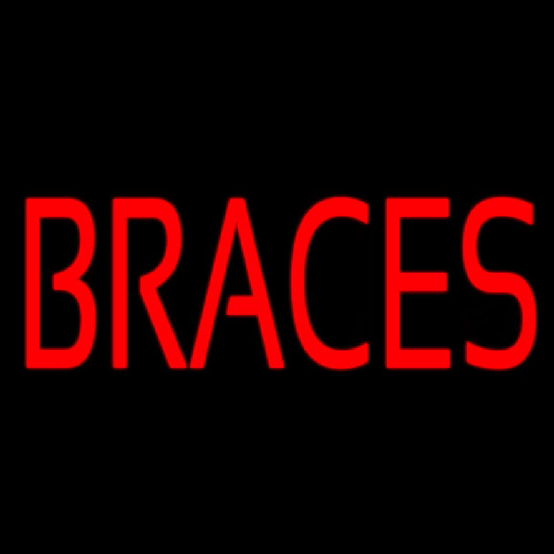 Red Braces Neon Sign