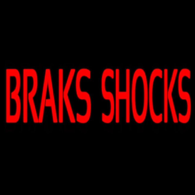 Red Brakes Shocks Neon Sign