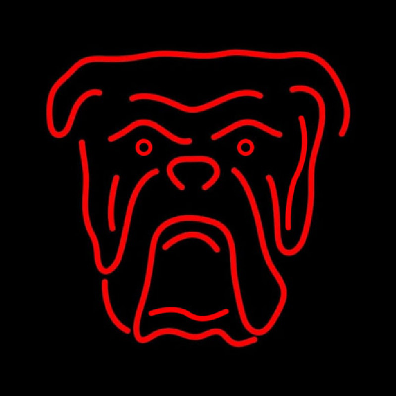Red Bull Dog Logo Neon Sign