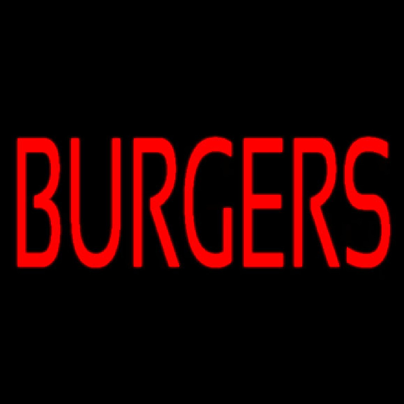 Red Burgers Neon Sign