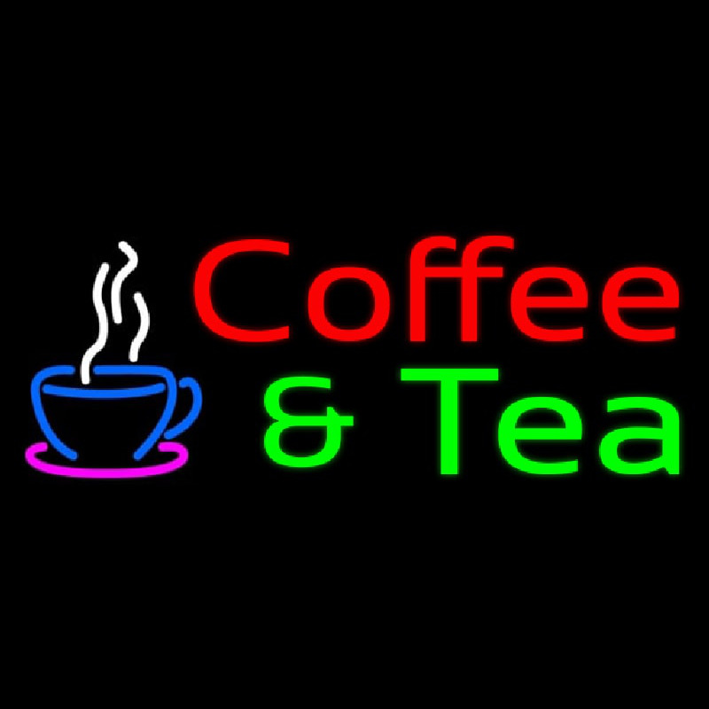 Red Coffee And Green Tea Neon Sign