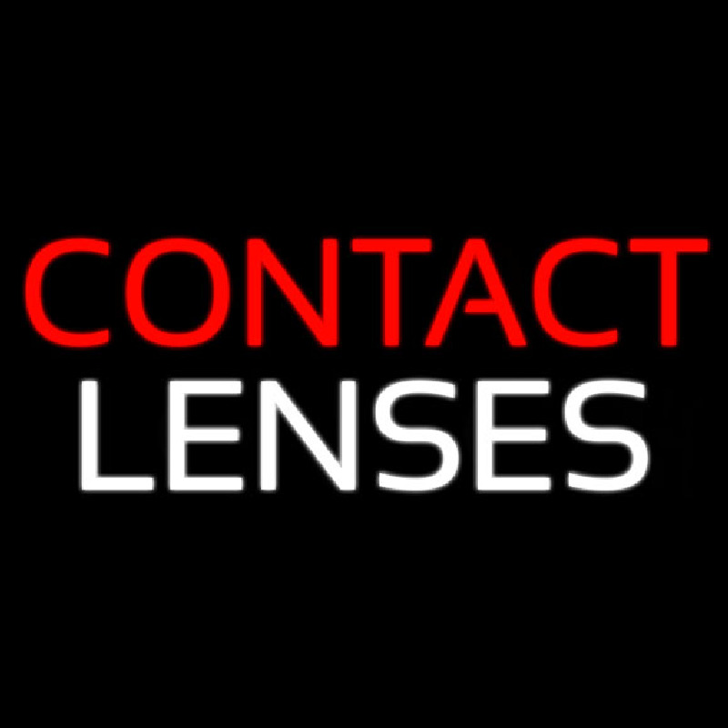 Red Contact White Lenses Neon Sign