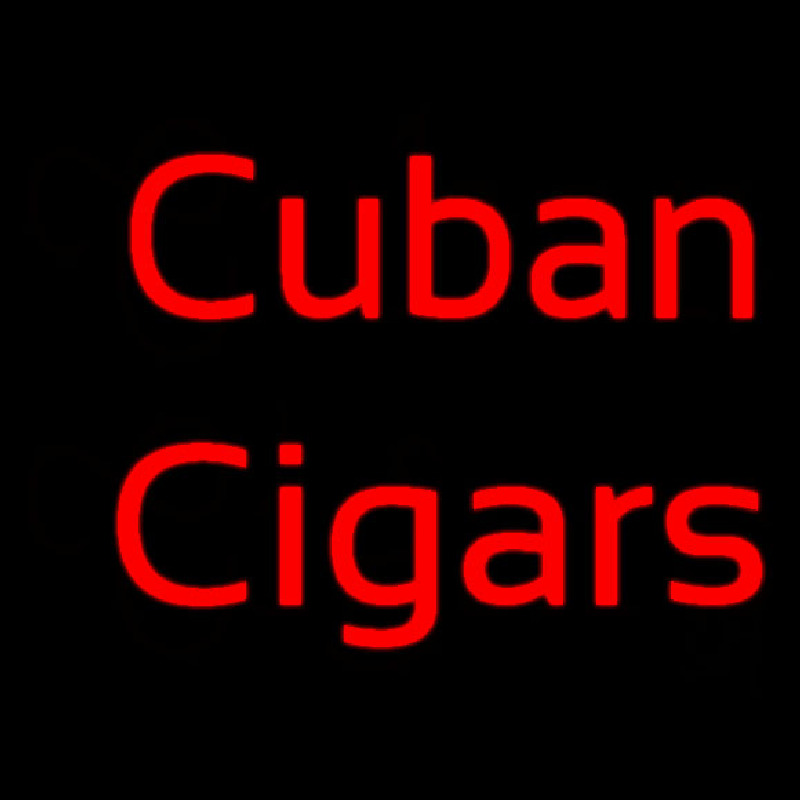 Red Cuban Cigars Neon Sign