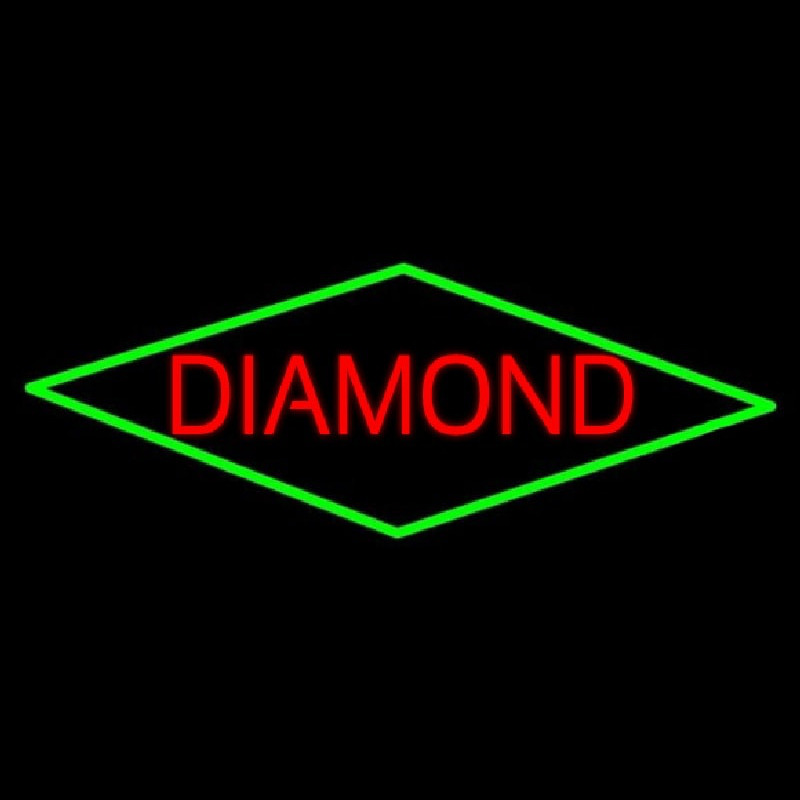 Red Diamond Block Neon Sign