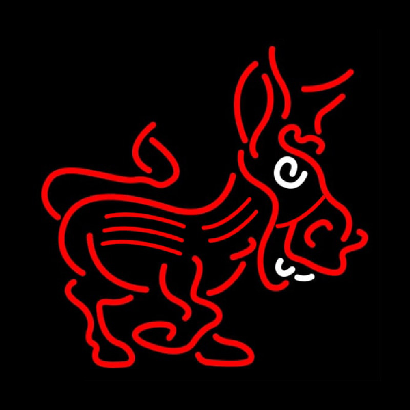 Red Donkey Logo Neon Sign