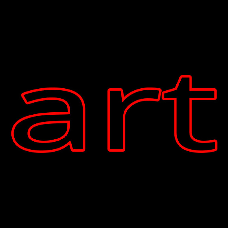 Red Double Stroke Art 1 Neon Sign