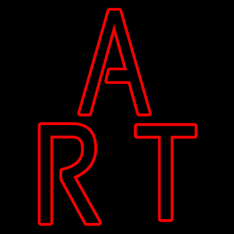 Red Double Stroke Art Neon Sign