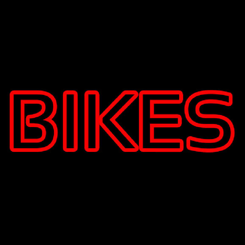 Red Double Stroke Bikes Neon Sign