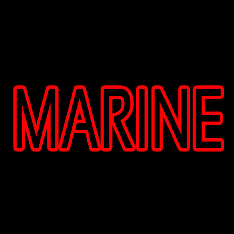 Red Double Stroke Marine Neon Sign