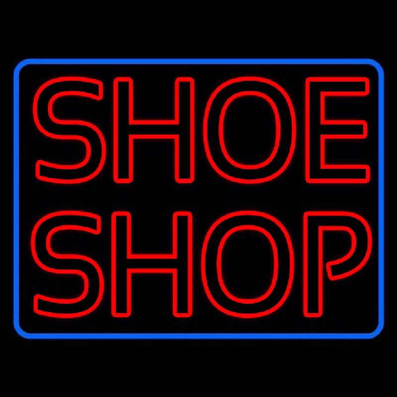 Red Double Stroke Shoe Shop Neon Sign