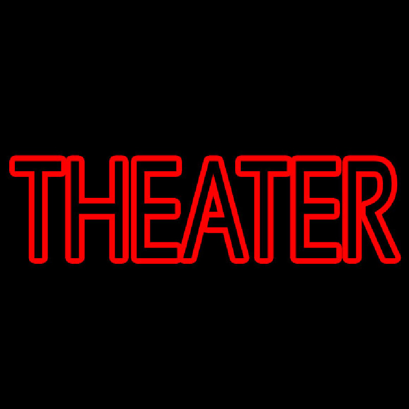 Red Double Stroke Theatre Neon Sign